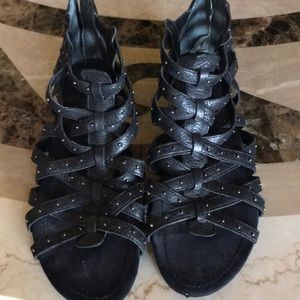 Nine West Black Macee Gladiator Sandals